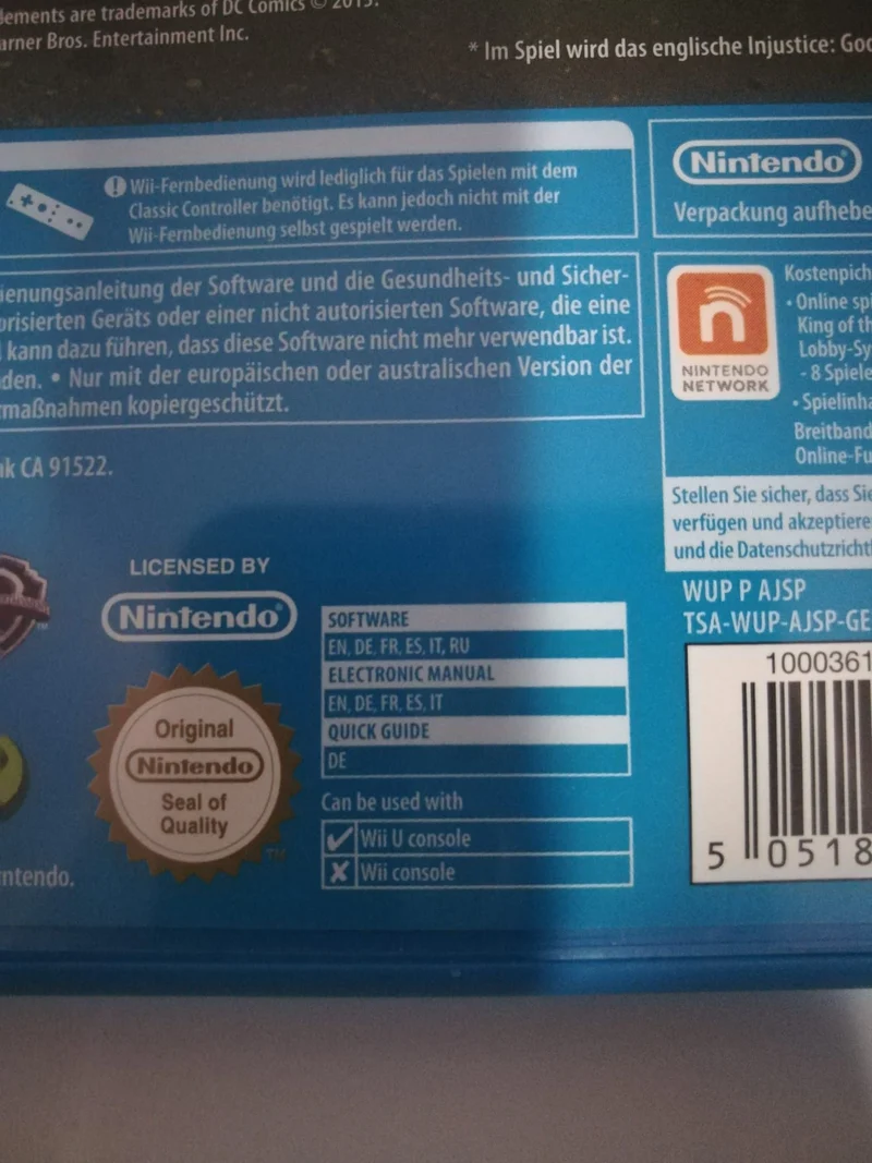 Injustice: Gods Among Us, Wii U NINTENDO (usato garantito)