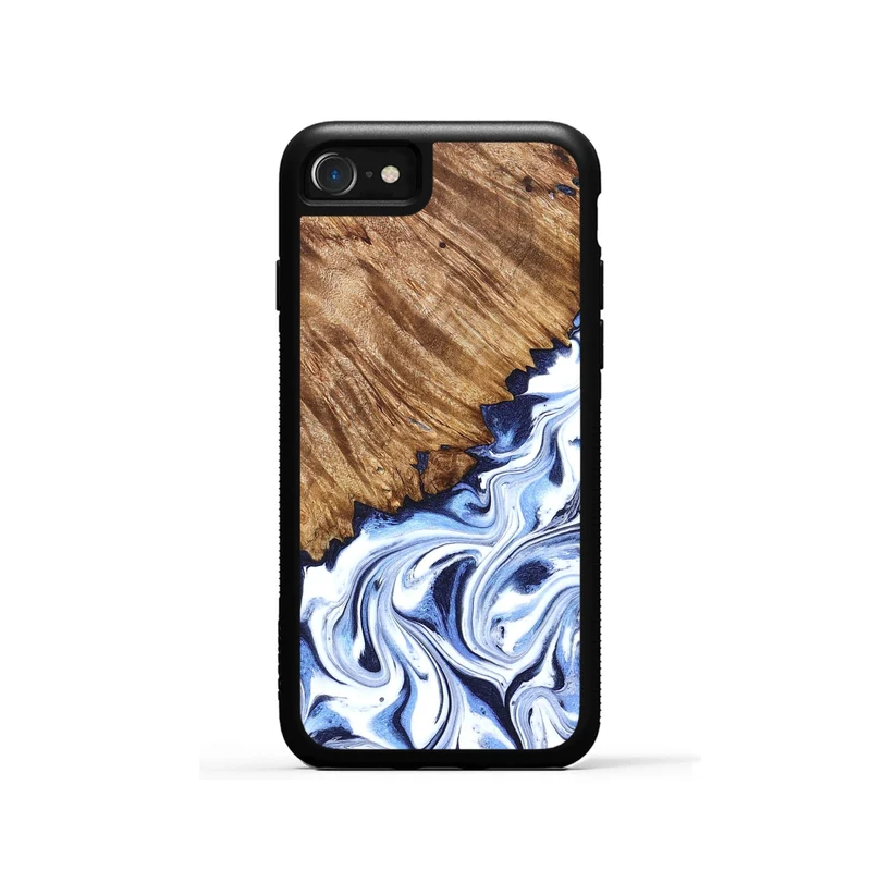 iPhone SE Wood Phone Case - Gerardo (Blue, 829664)