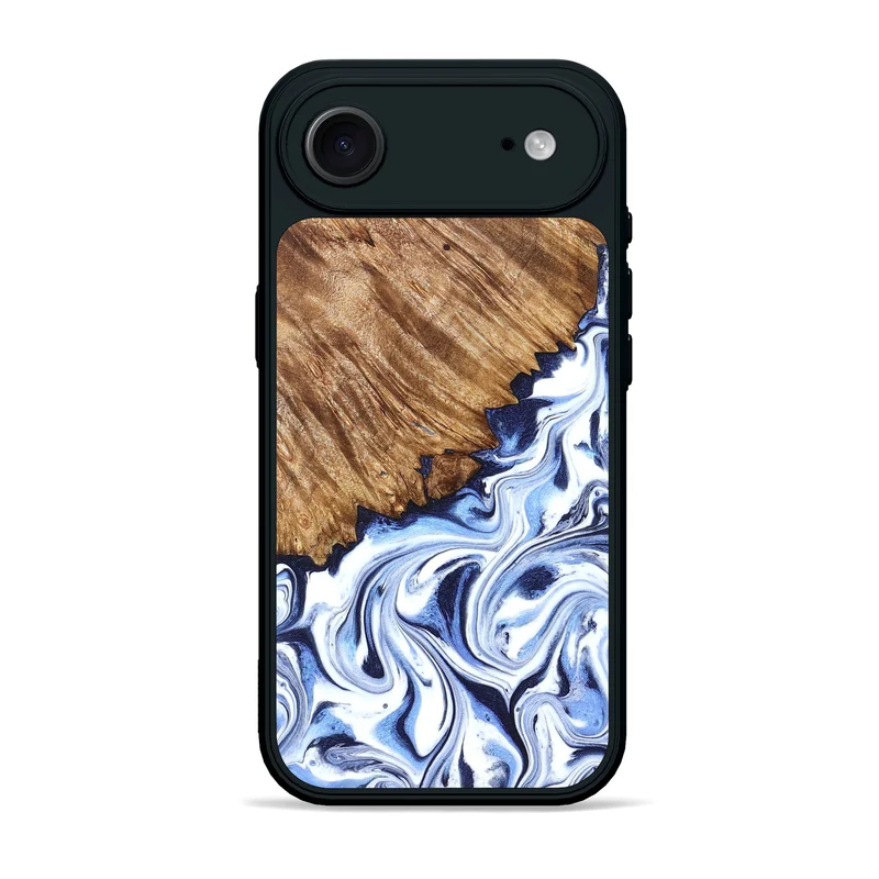 iPhone 17 Air Wood Phone Case - Gerardo (Blue, 829664)