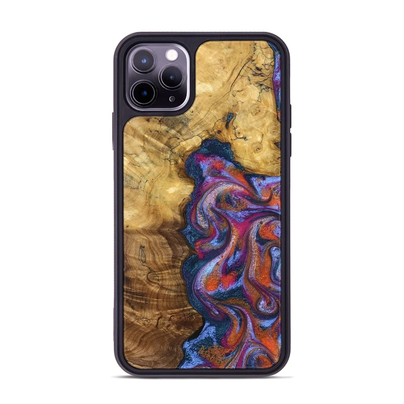 iPhone 11 Pro Max Wood Phone Case - Carroll (Blue, 829670)