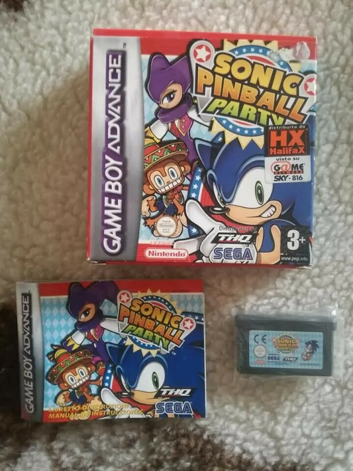 SONIC PINBALL PARTY NINTENDO GBA (completamene in italiano)