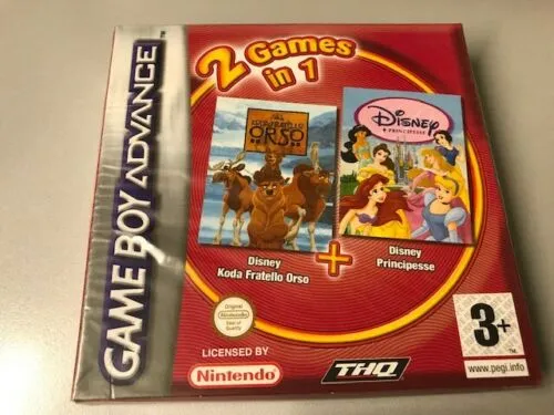 2 GAMES IN 1- DISNEY KODA FRATELLO ORSO+DISNEY PRINCIPESSE NINTENDO GBA (completamente in italiano)