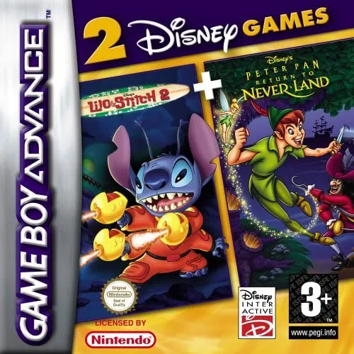 2 Games in 1 - Peter Pan + Lilo & Stitch 2 NINTENDO GBA (versione europea)