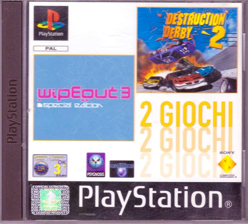 WIPEOUT 3 SPECIAL EDITION - DESTRUCTION DERBY 2 PS1 (versione italiana)