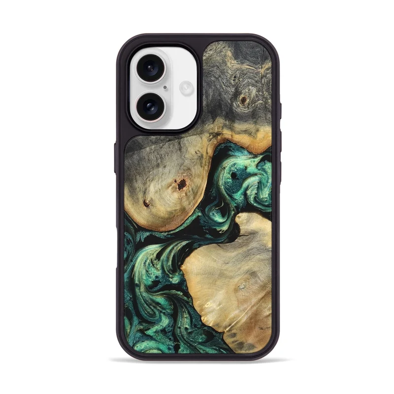 iPhone 17 Wood Phone Case - Ariah (Green, 829700)