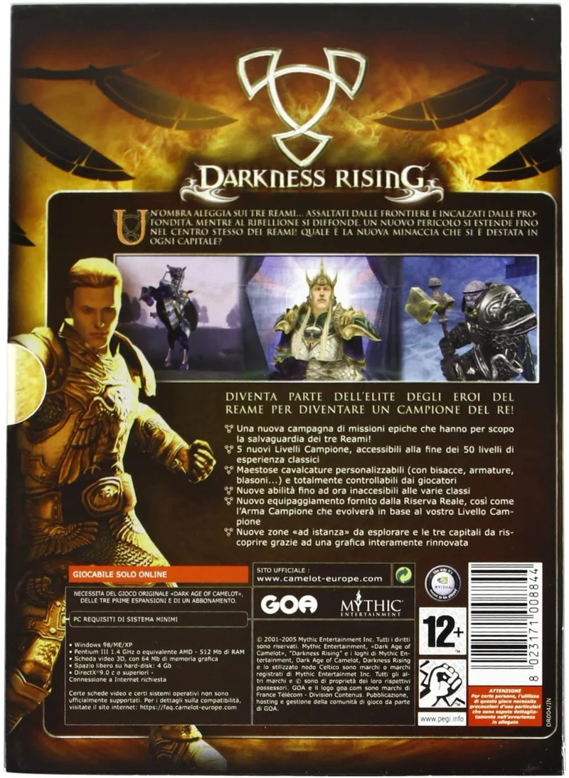 DARK AGE OF CAMELOT DARKNESS RISING PC (versione italiana)