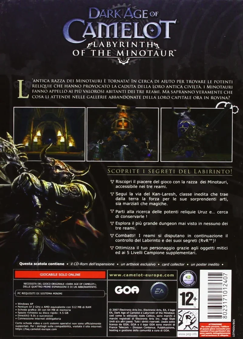 DARK AGE OF CAMELOT Labyrinth Of The Minotaur PC (versione italiana)