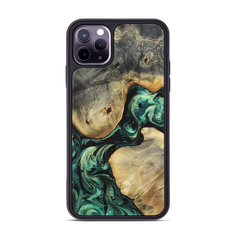 iPhone 11 Pro Max Wood Phone Case - Ariah (Green, 829700)