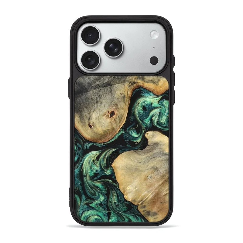 iPhone 18 Pro Max Wood Phone Case - Ariah (Green, 829700)