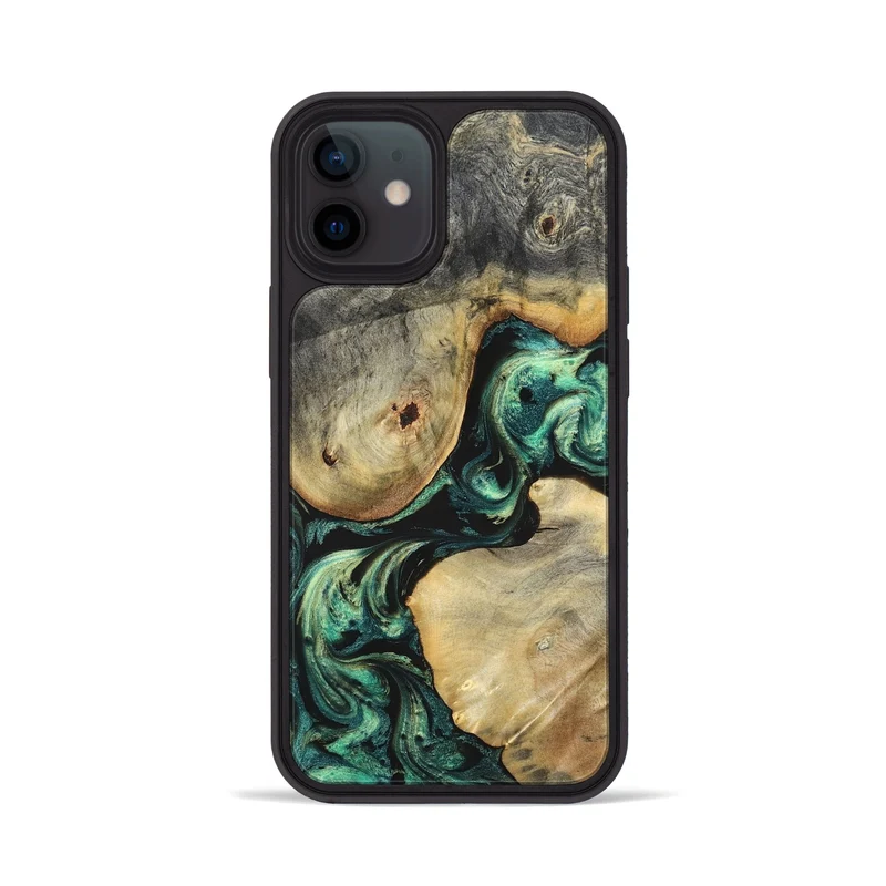 iPhone 12 Wood Phone Case - Ariah (Green, 829700)