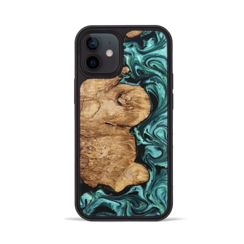 iPhone 12 Wood Phone Case - Kaeli (Green, 829696)