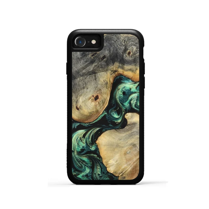 iPhone SE Wood Phone Case - Ariah (Green, 829700)