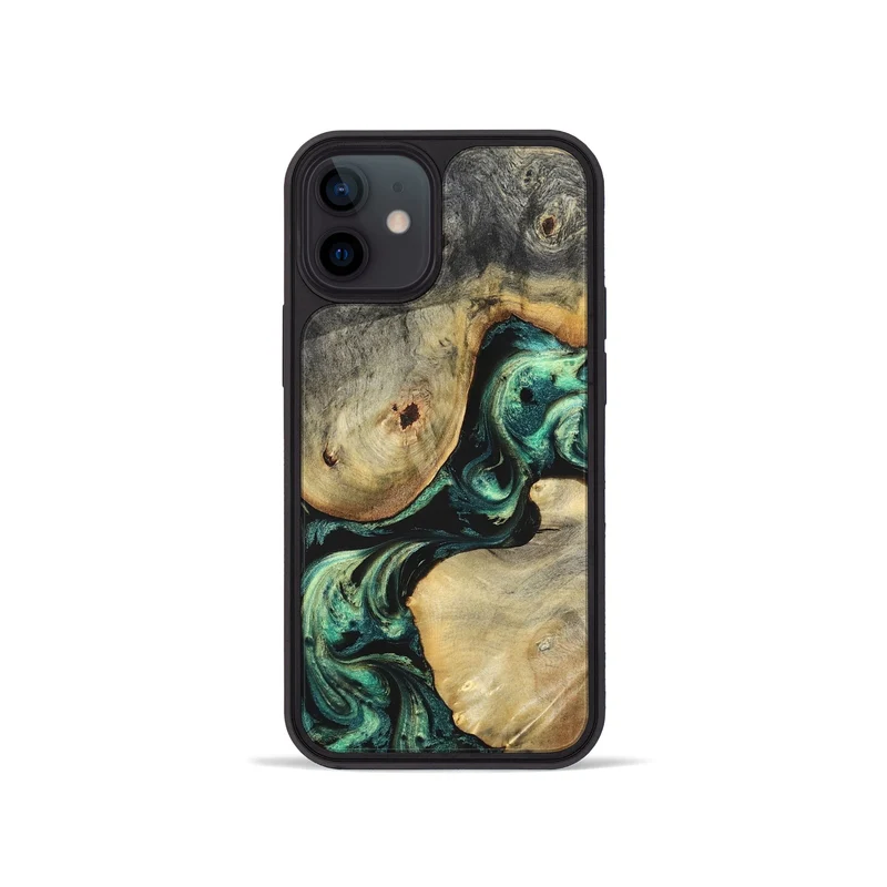 iPhone 12 mini Wood Phone Case - Ariah (Green, 829700)