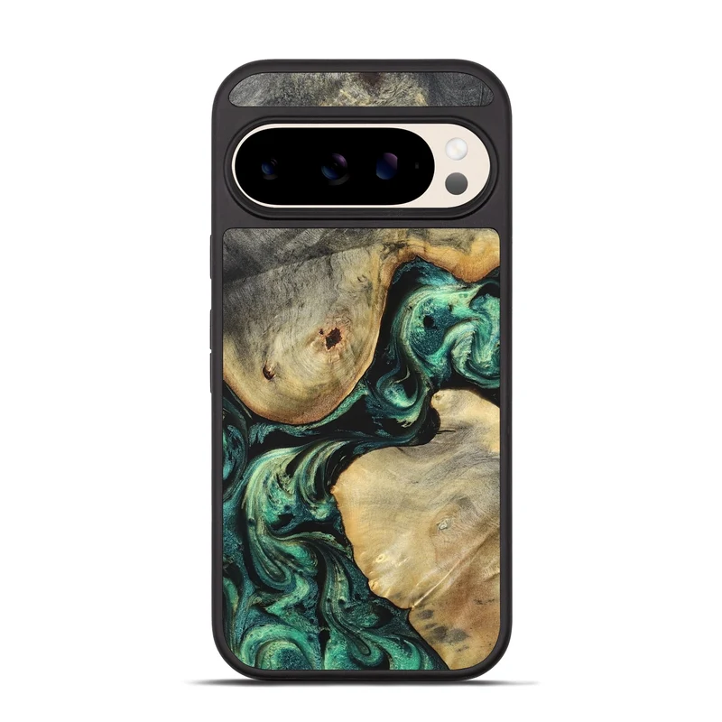 Pixel 10 Pro Wood Phone Case - Ariah (Green, 829700)
