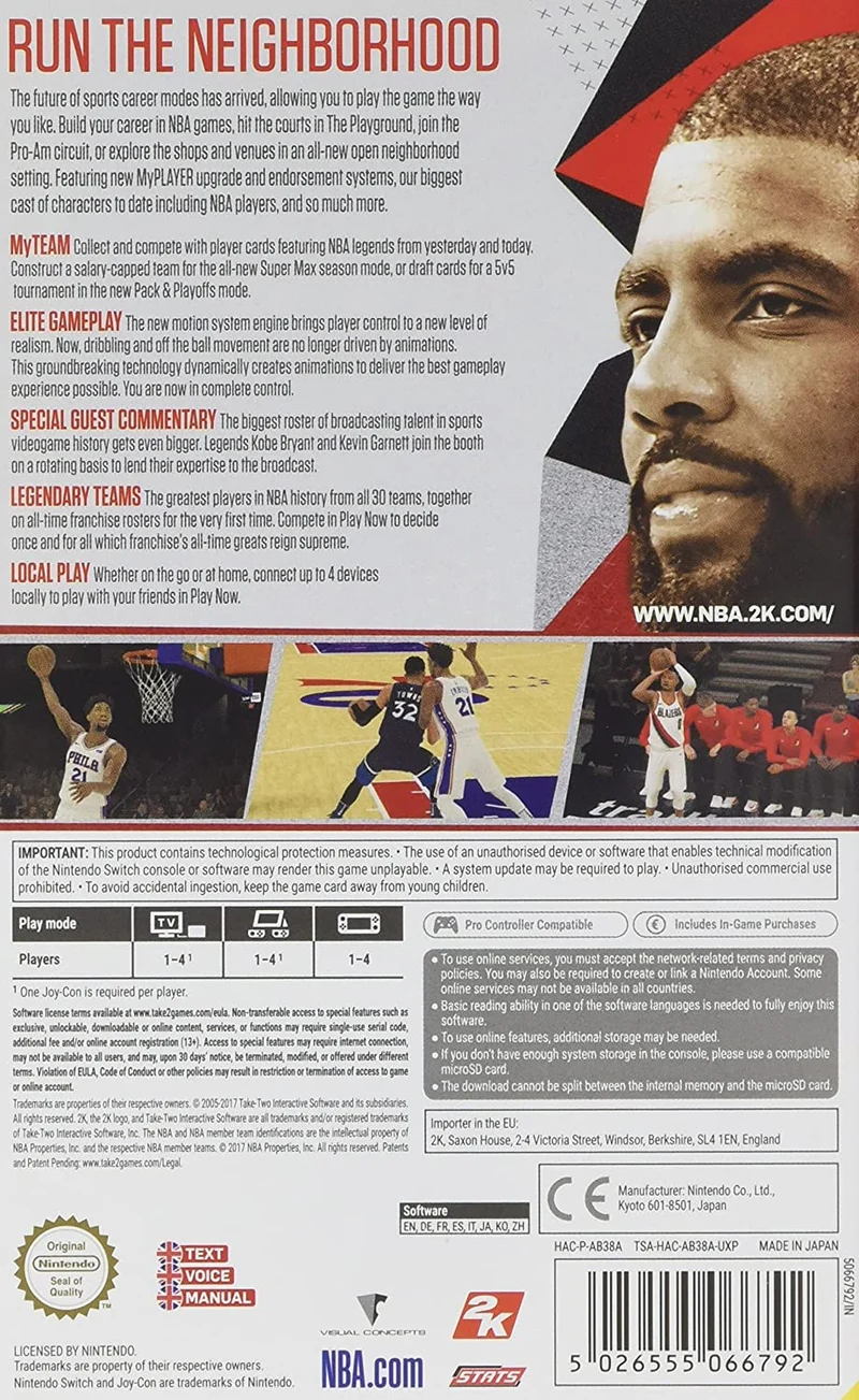 NBA 2K18 NINTENDO SWITCH (versione inglese)