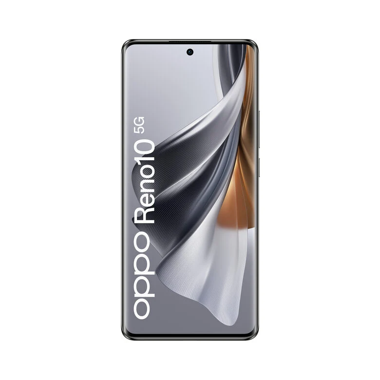 OPPO Reno Smartphone 5G, AI Tripla fotocamera 64+32+8MP, Selfie 32MP, Display 6.7" 120HZ AMOLED, 5000 mAh, RAM 8GB (Esp. fino 16GB) + ROM 256GB, [Versione Italia], Colore Silvery Grey