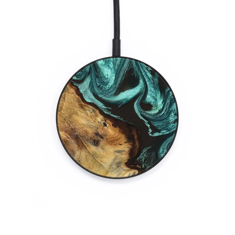 Circle Wood Wireless Charger - Rachael (Green, 829692)
