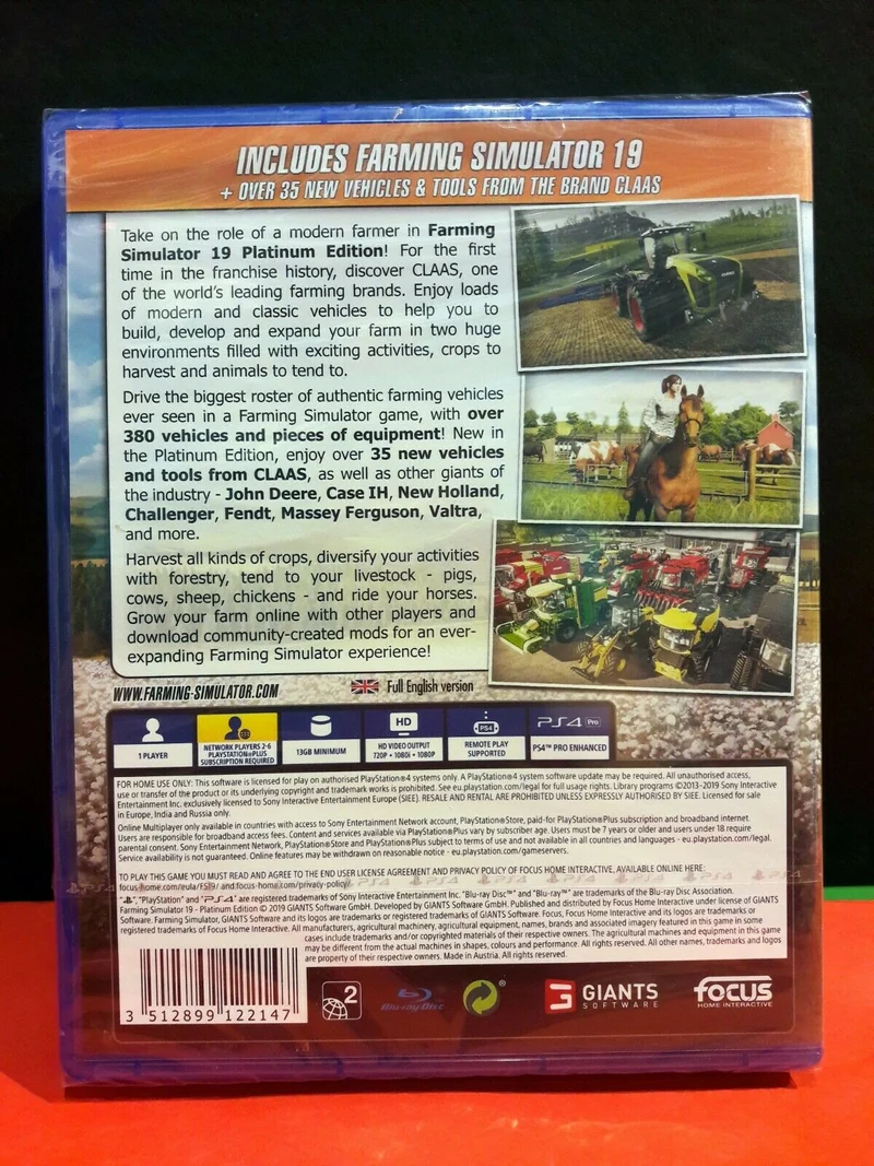 FARMING SIMULATOR 19 PLATINUM EDITION PS4 (versione inglese)