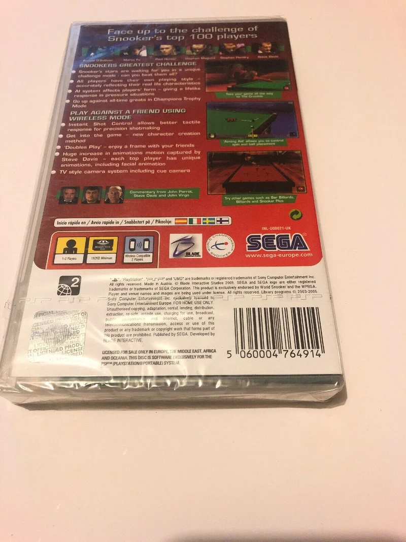 WORLD SNOOKER CHALLENGE 2005 PSP (versione inglese)