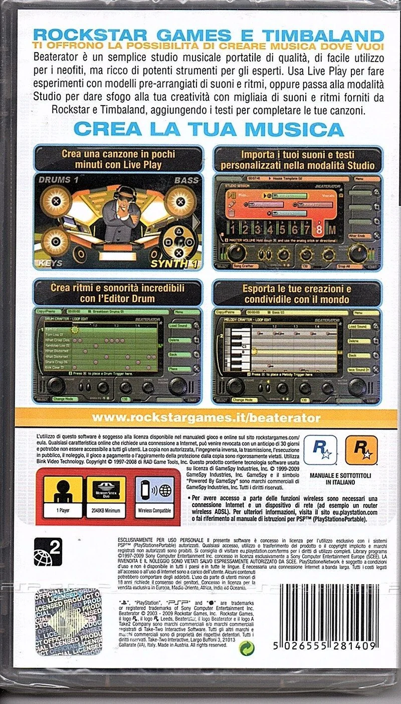 BEATERATOR PSP (versione italiana)