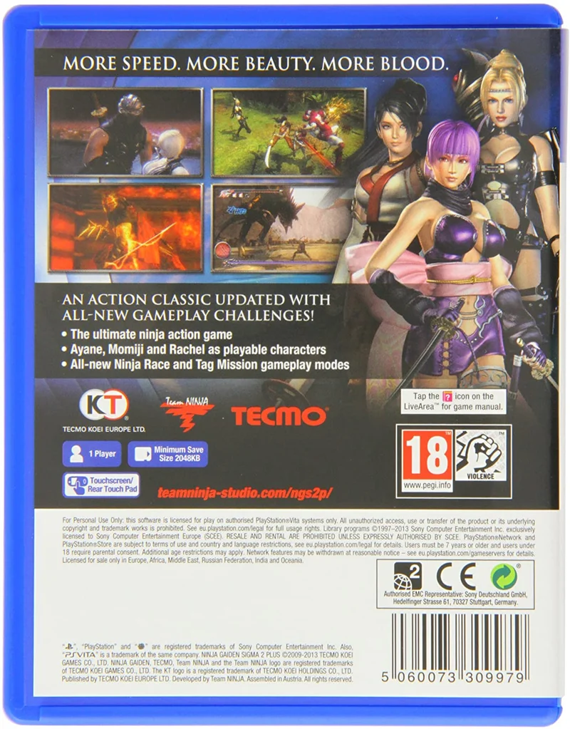 NINJA GAIDEN SIGMA 2 PLUS PS VITA (versione inglese )