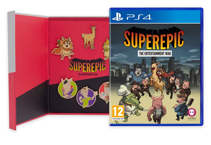 SuperEpic: The Entertainment War Badge Edition Playstation 4 Edizione Regno Unito