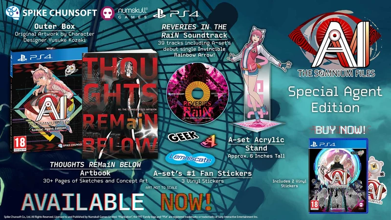 AI: The Somnium Files Special Agent Edition Playstation 4 Edizione Regno Unito