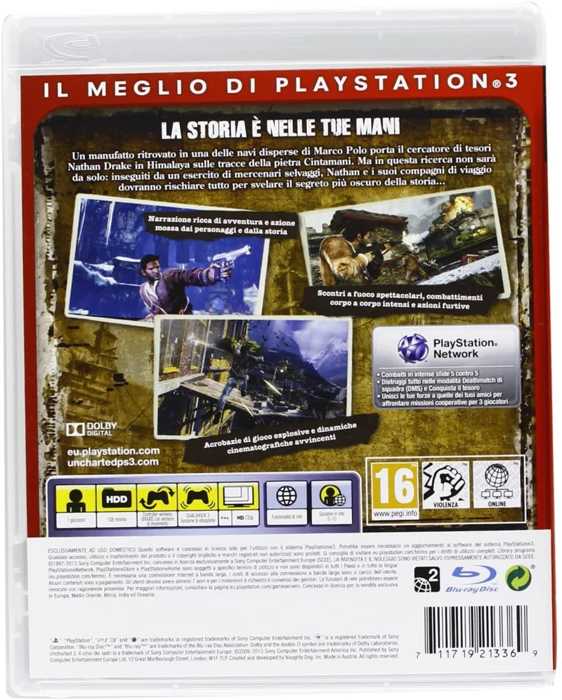 UNCHARTED 2 IL COVO DEI LADRI PS3 (versione italiana)ESSENTIALS