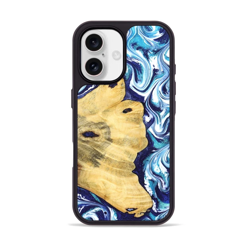 iPhone 17 Wood Phone Case - Clemmie (Blue, 829666)