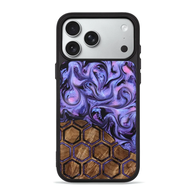 iPhone 18 Pro Max Wood Phone Case - Golden (Pattern, 829676)