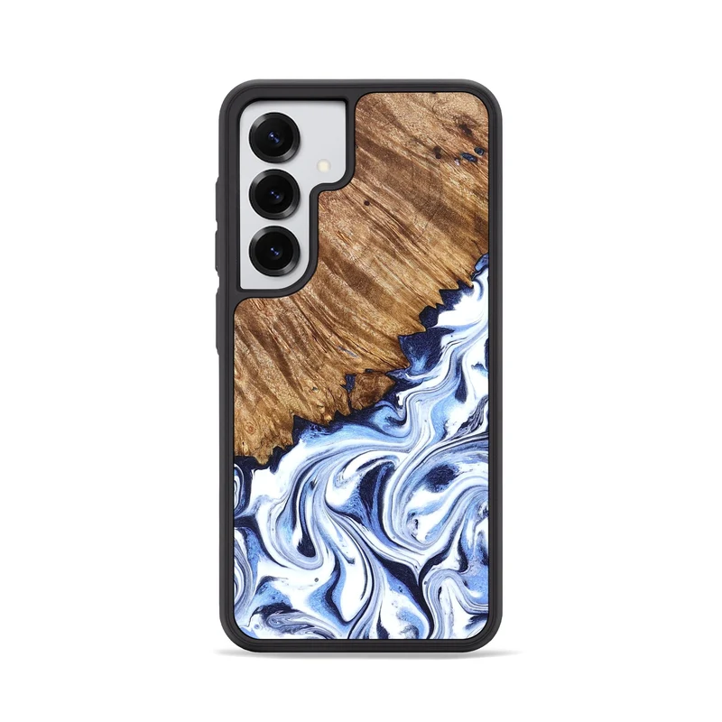 Galaxy S25 Wood Phone Case - Gerardo (Blue, 829664)