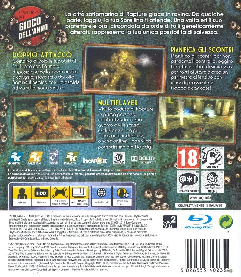 BIOSHOCK 2 PS3 EDIZIONE ITALIANA