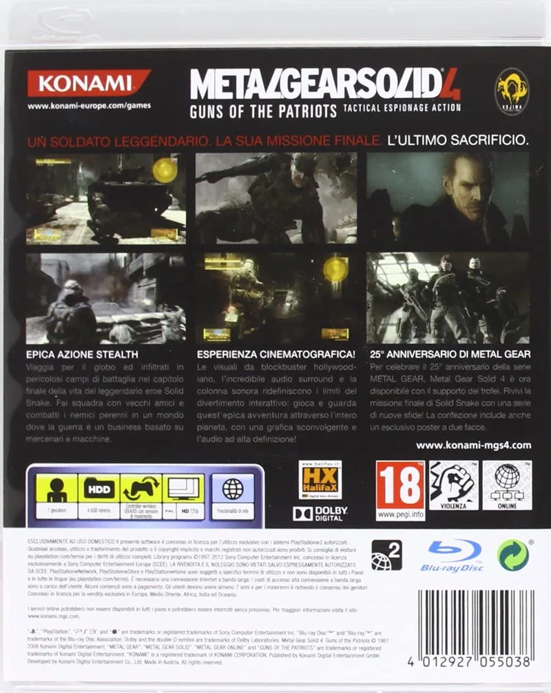 METAL GEAR SOLID 4 GUNS OF THE PATRIOTS tactical espinage action PS3
