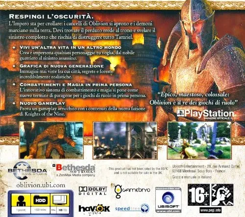 THE ELDER SCROLLS IV : OBLIVION PS3 (versione italiana)