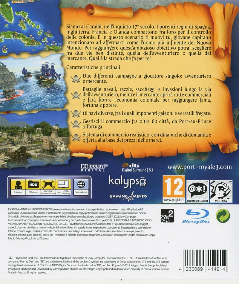 PORT ROYALE 3 PS3 (versione italiana)