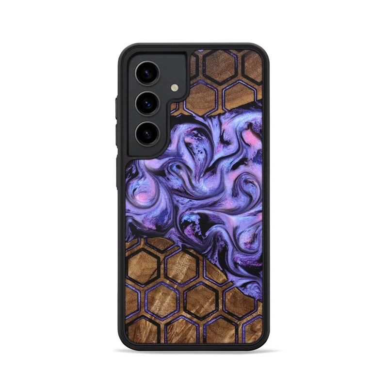 Galaxy S24 Wood Phone Case - Golden (Pattern, 829676)