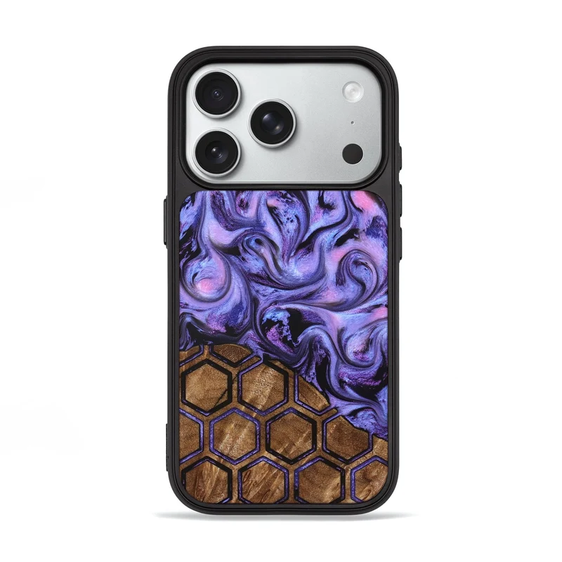 iPhone 18 Pro Wood Phone Case - Golden (Pattern, 829676)