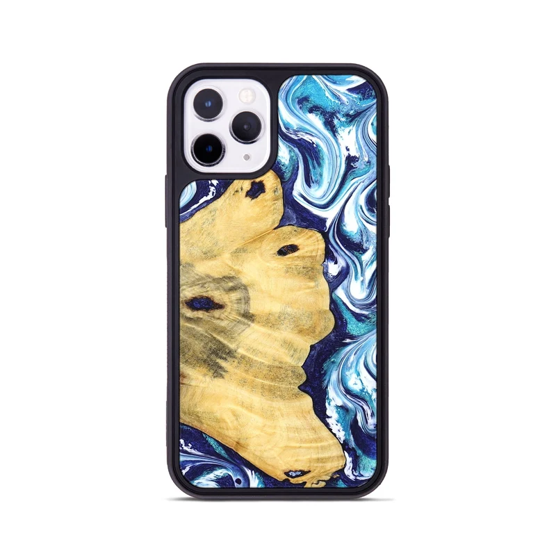 iPhone 11 Pro Wood Phone Case - Clemmie (Blue, 829666)