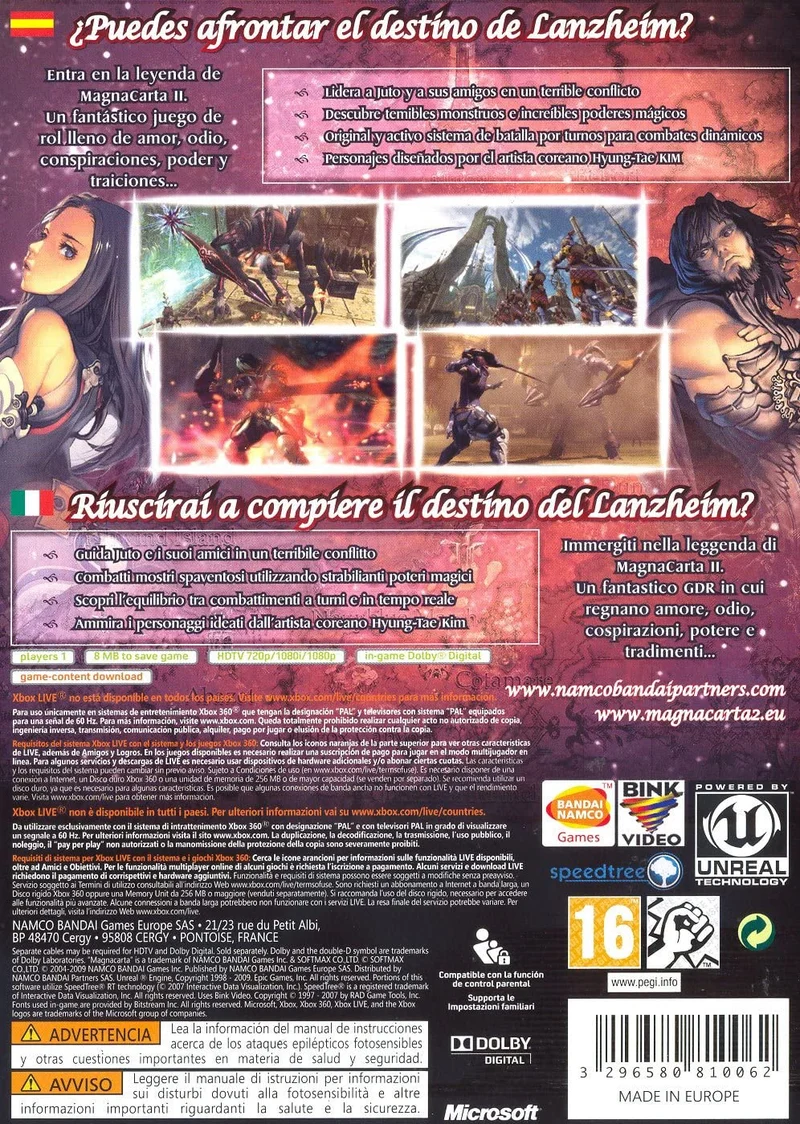 MAGNA CARTA II XBOX360 (versione italiana)