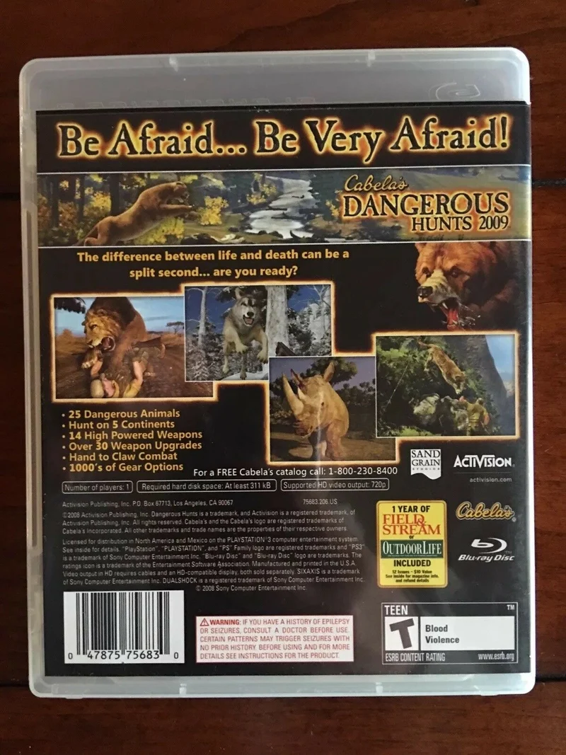 CABELA'S DANGEROUS HUNTS 2009 PS3 (americano)