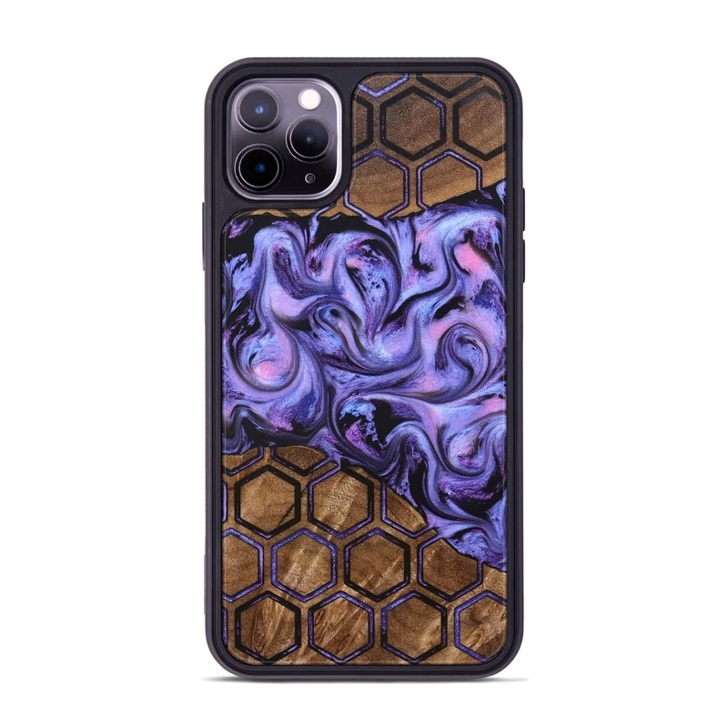 iPhone 11 Pro Max Wood Phone Case - Golden (Pattern, 829676)
