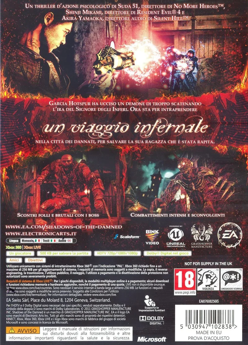SHADOWS OF THE DAMNED XBOX 360 (versione italiana)