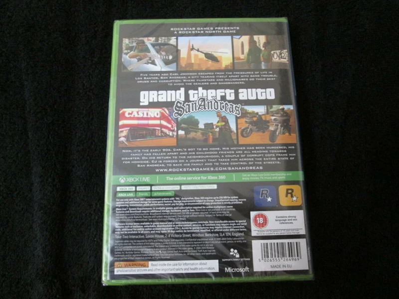 GRAND THEFT AUTO SAN ANDREAS XBOX 360