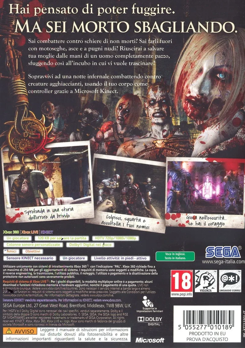 RISE OF NIGHTMARES XBOX 360 (versione italiana)