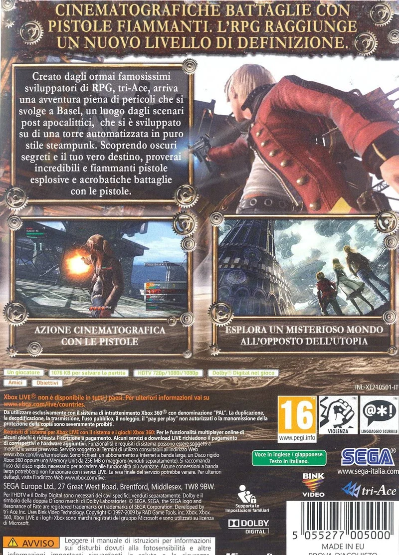 RESONANCE OF FATE XBOX 360 (versione italiana)