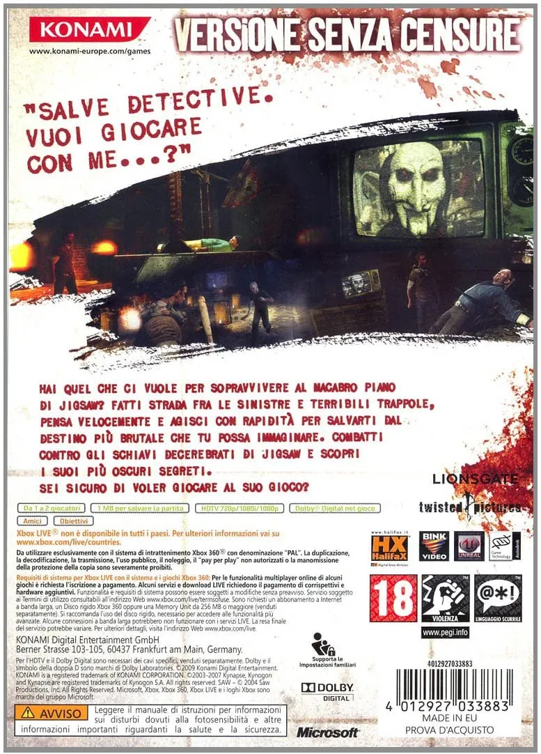 SAW XBOX 360 (versione italiana)