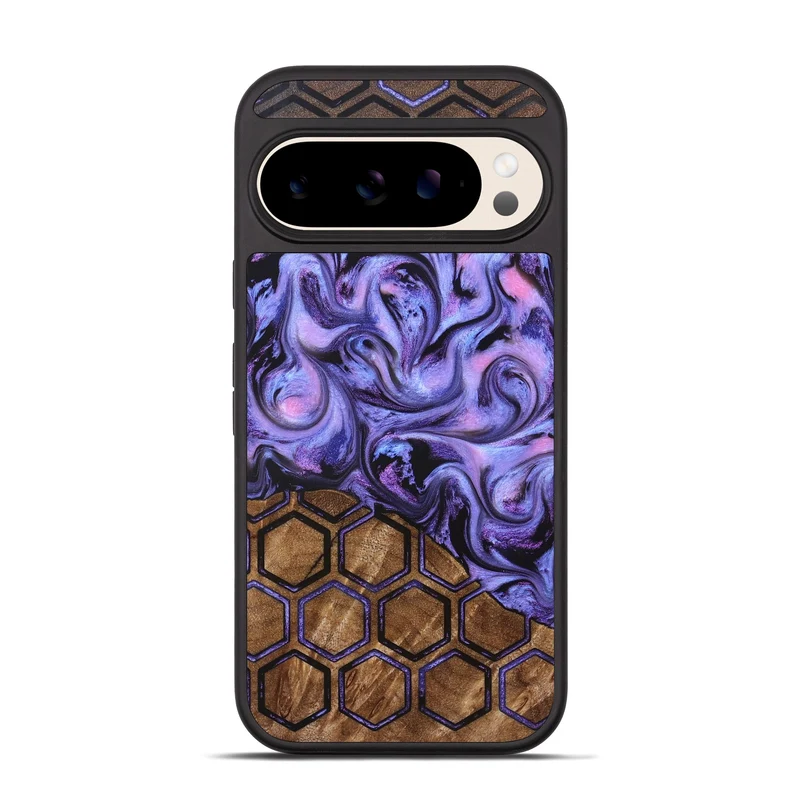 Pixel 10 Pro Wood Phone Case - Golden (Pattern, 829676)