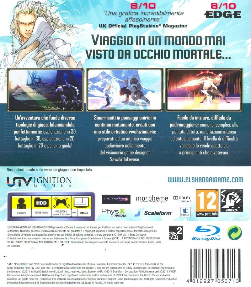 EL SHADDAI : ASCENSION OF THE METRATRON PS3 (versione italiana)