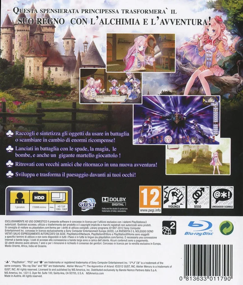 ATELIER MERURU : THE APPERENTICE OF ARLAND PS3 (versione italiana)