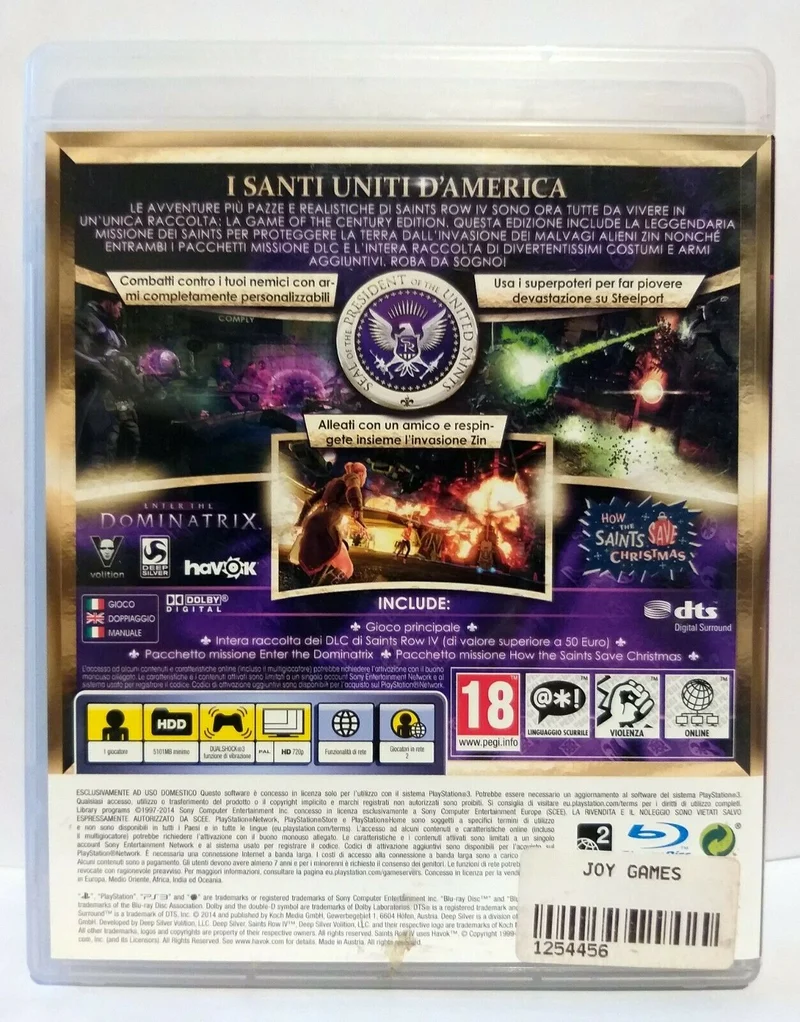 SAINTS ROW IV GAME OF THE CENTURY EDITION PS3 (versione italiana)